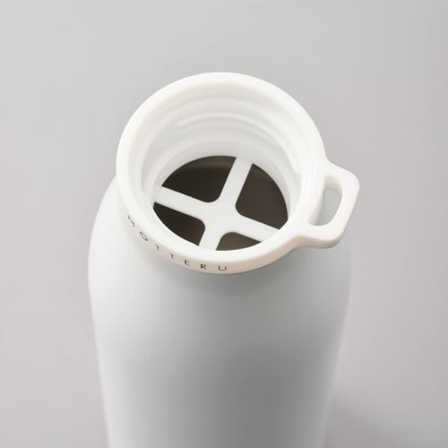 MOTTERU Thermo Stainless Steel Shoulder Bottle, 500ml (Off-White) | Water Bottle for Boys and Girls, Kids, Easy to Clean, Easy to Fill with Ice, Direc