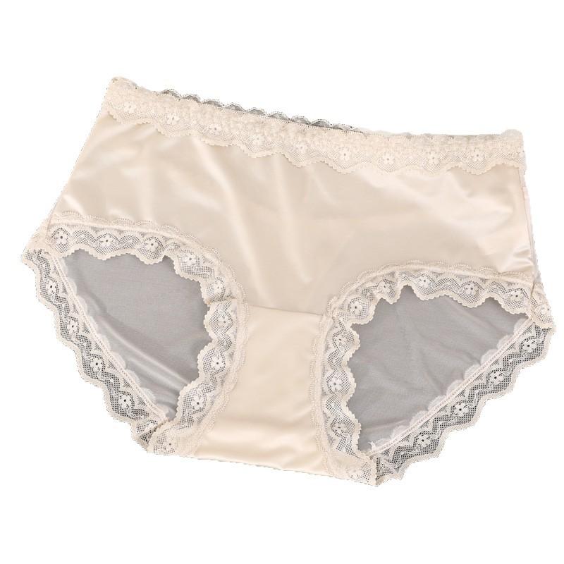 Big Size Lady Spring and Summer New Sexy Lace Without Trace Briefs