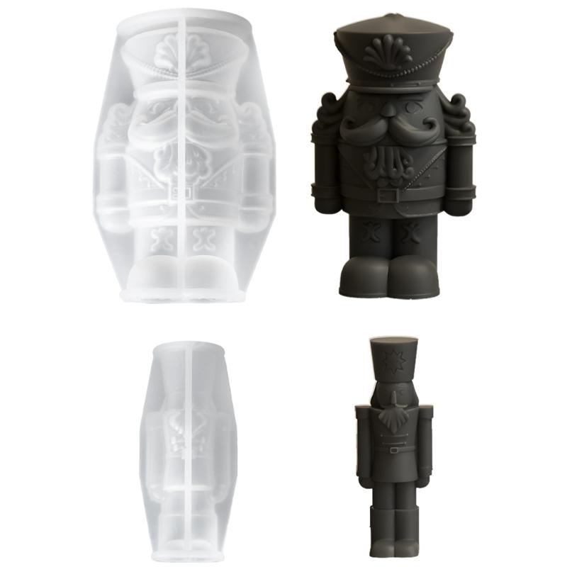 Easy Releasing Crafting Silicone Mold King Soldier Statues Moulds Candle Silicone Molds Suitable for Various Materials