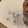 Sechs-teiliges Set, Sehr empfehlenswert, Süß, Cool, Modisch Und Vielseitig, Liebe Zirkon Ohrstecker, Leichter Luxus Und Kalter Stil Ohrstecker Für Damen.
