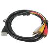 5 Feet 1080P HDTV HDMI-compatible Male to 3 RCA Audio Video AV Cable Cord Adapter