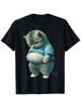 Lustige Katze - Katze mit großem Bauch - Große Katze Niedliches T-Shirt,