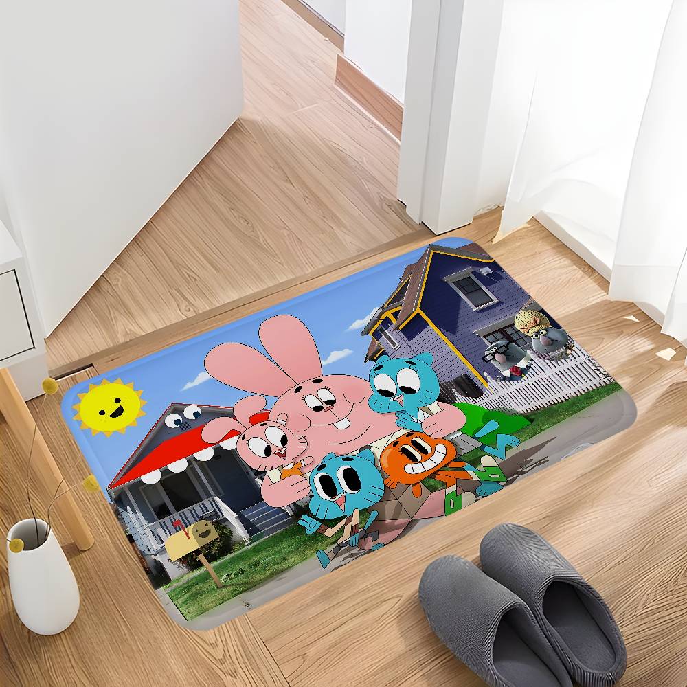 Game The A-Amazing World Of G-Gumball Bathroom Mat Non-Slip Laundry Room Mat Laundry Decor Balcony Child Living Room Toilet Rug