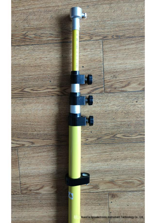 Safety Insulated Total Station Prism Pole with Single Holder - 2m/3m/5m Lengths