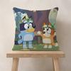 Federa per Cuscino Carina Cartoon Bluey Fresca Per Camera da Letto e Salotto Copricuscino Decorativo per Divano