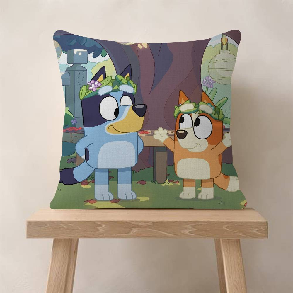 Federa per Cuscino Carina Cartoon Bluey Fresca Per Camera da Letto e Salotto Copricuscino Decorativo per Divano