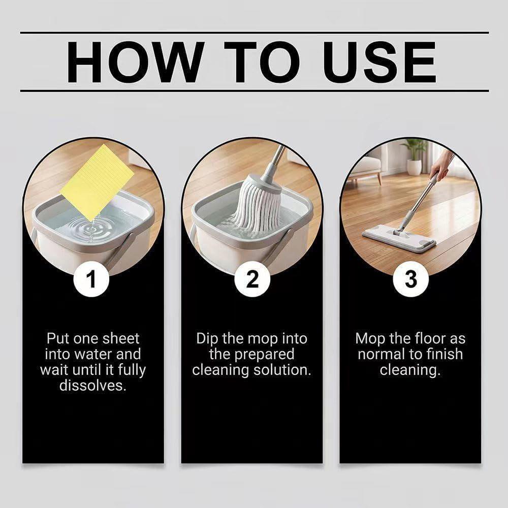 30/60/100pcs Fragrance retention Floor Cleaning Tablets Multi-Effect Dissolvable Cleaning Sheets