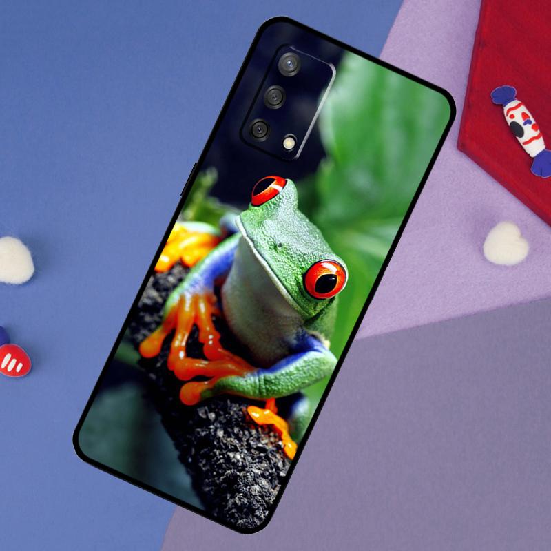 Green Frog Wildlife Case For Oppo A5 Pro A6 A57 A17 A78 A54 A74 A94 A76 A16 A96 A18 A40 A60 A80 A38 A58 A98 A15