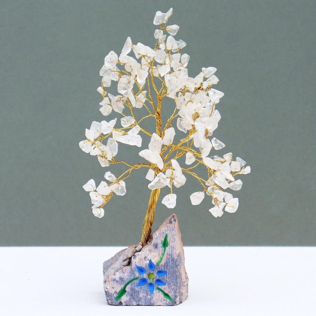 Rock Crystal Gemstone Tree - 160 Gemstones