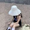 Foldable Solid Color Summer Outdoor Beach Large Brim Sun Hat Bucket Hat Fisherman Hat Women Cap