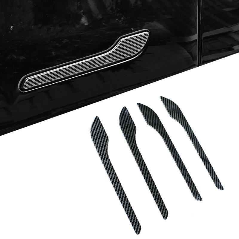 Tesla Model 3/Y Carbon Fiber Door Handle Sticker - Decorative Accessory