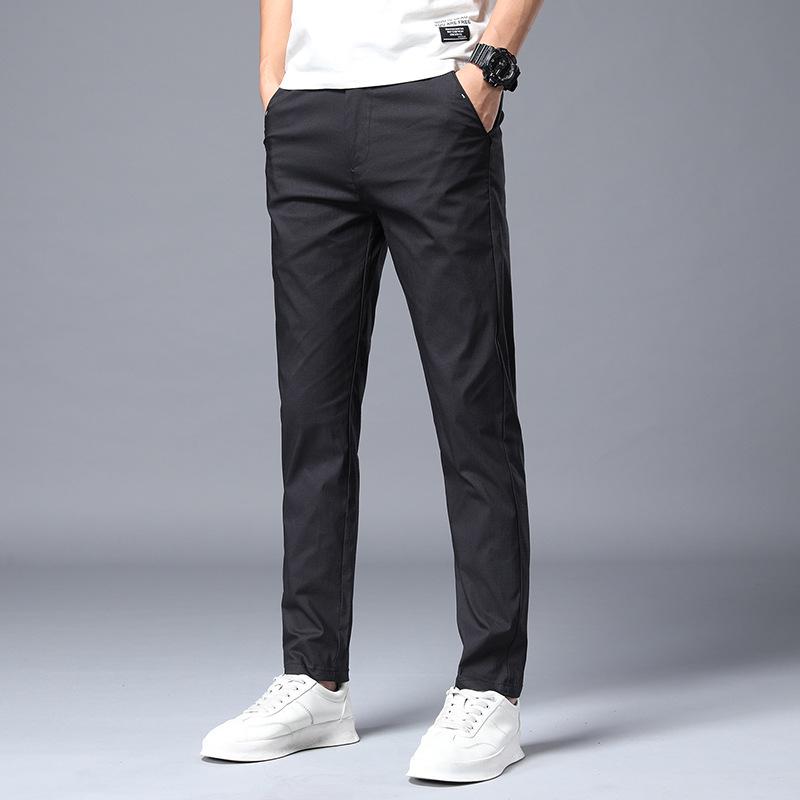 2025 Summer Men's Slim Stretch Ice Silk Cargo Pants