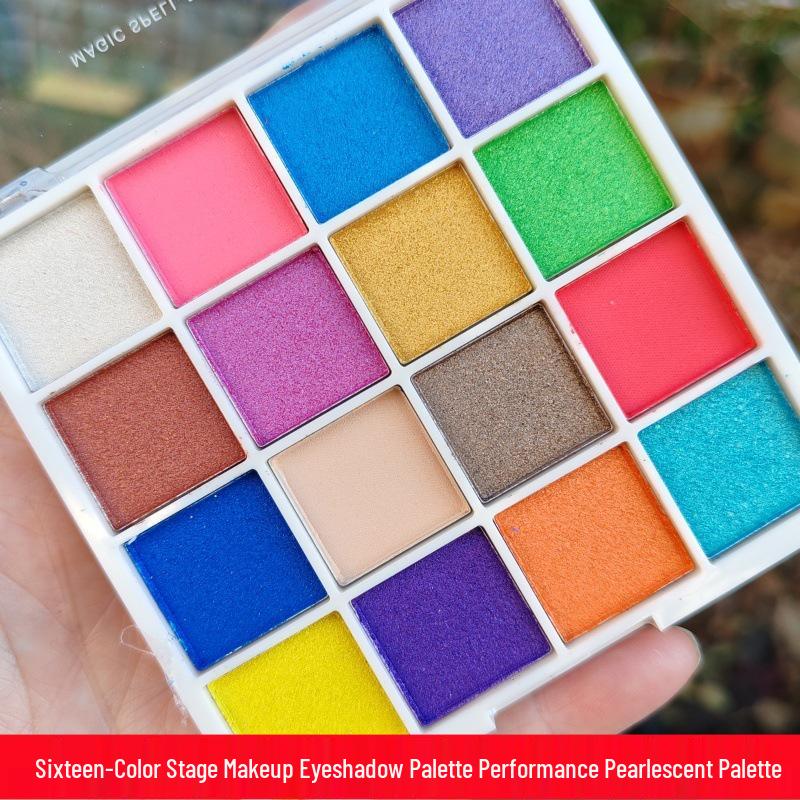 Xibei June 1 Stage Makeup: 12-Color Student Eyeshadow Palette with Pearlescent and Glitter Finish