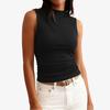 Women's Fashionable Minimalist Slim-Fit High-Neck Sleeveless Top