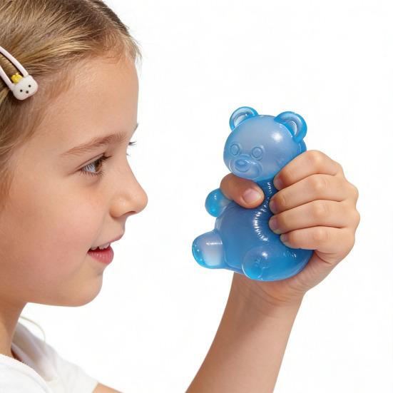 Klarer Bär Quetschspielzeug Angst Stressabbau Bärenform Stress Zuckerball Sensorisches Spielzeug Weich Dehnbar Dekompression Fidget Spielzeug