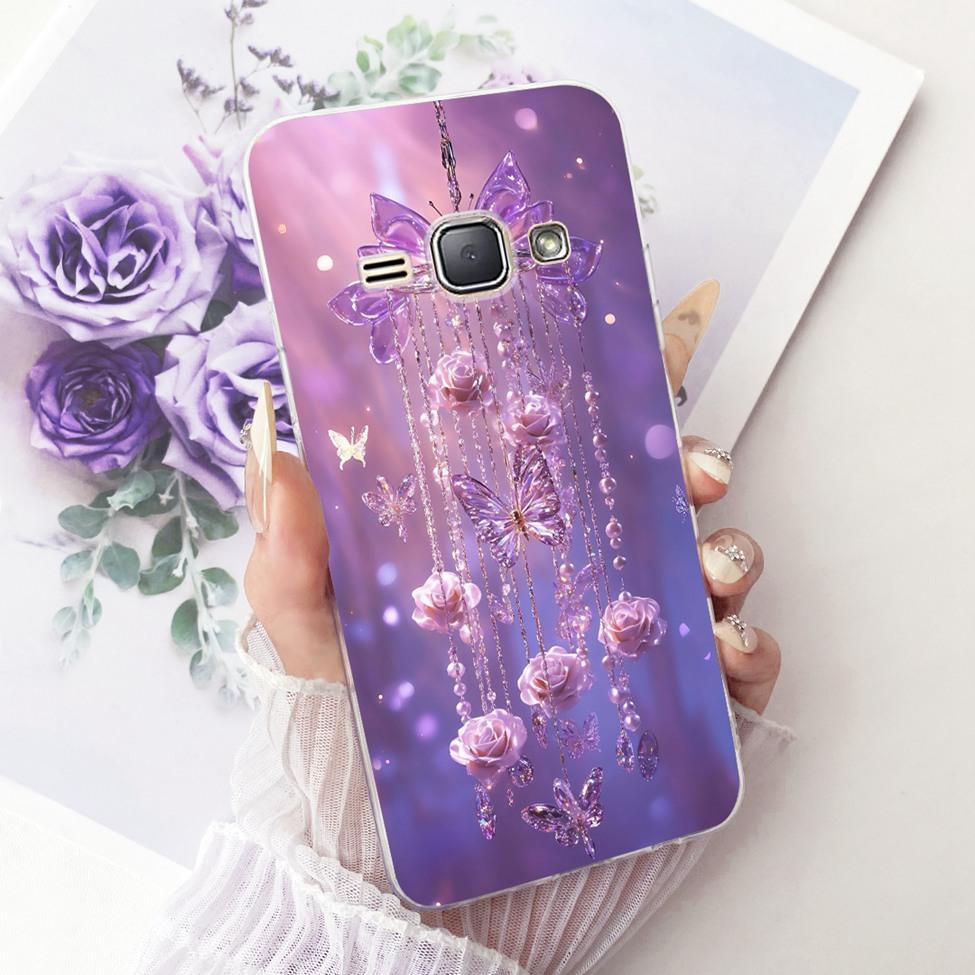 Clear For Samsung J1 2016 Case Cover Cute Cat Fashion Butterfly Funny Painted Casing For Samsung Galaxy J1 2016 SM-J120F