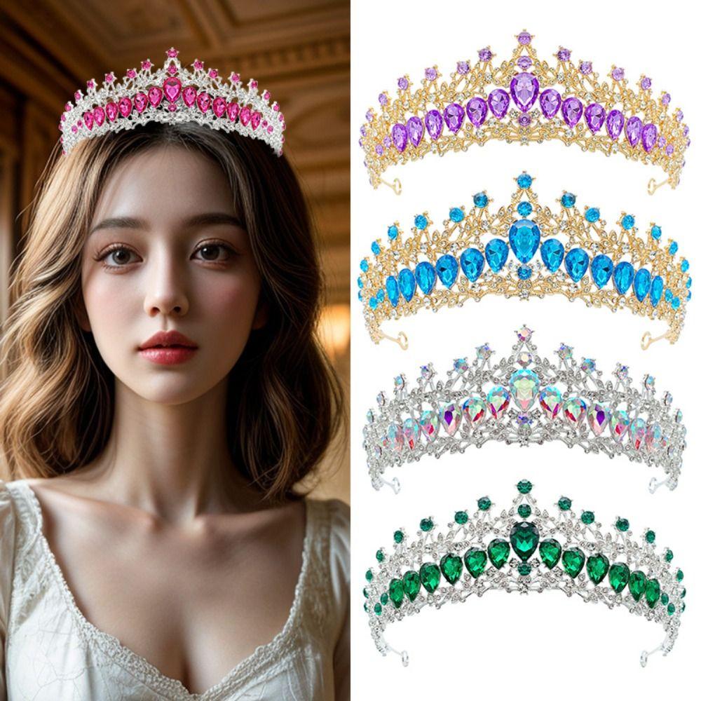 Shiny Baroque Queen Tiaras Luxury Bridal Headwear Exquisite Zinc Zinc Alloy Princess Crown  Themed Parties