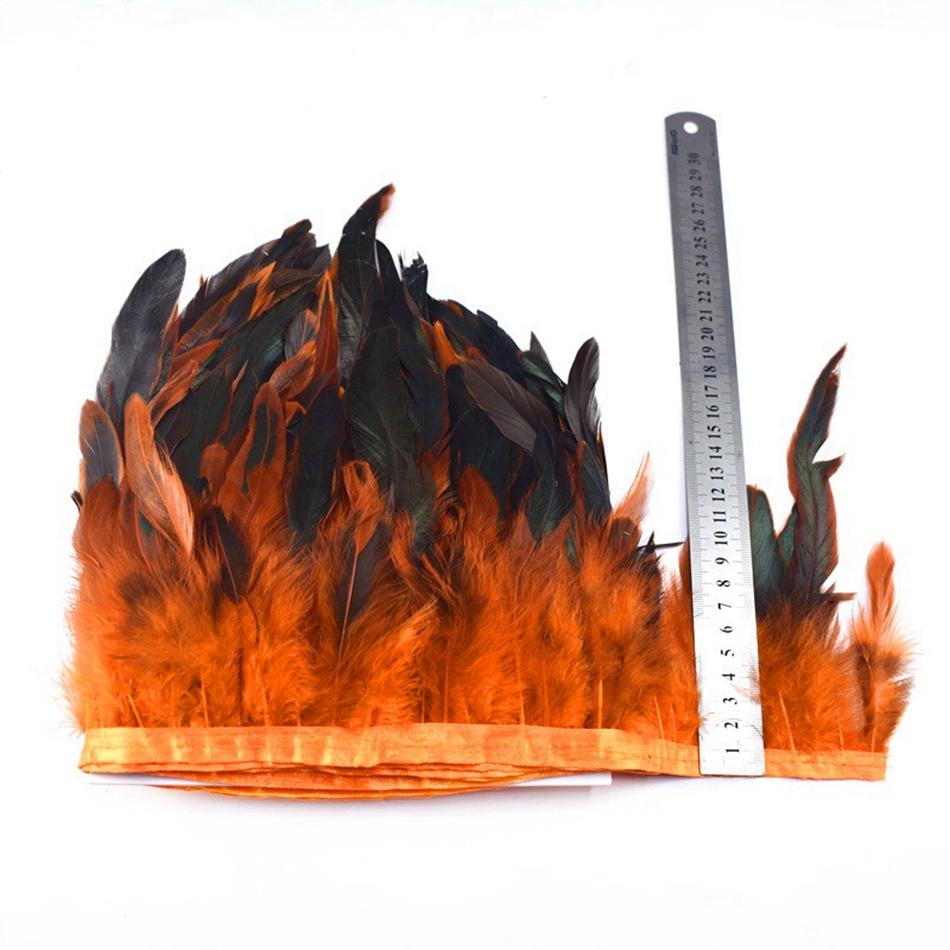 100cm Natural Pheasant Feather Sewing Trim Fringe Plume Wedding Party Ribbon Craft DIY Handmade Home Decoration Accessories 6-8"