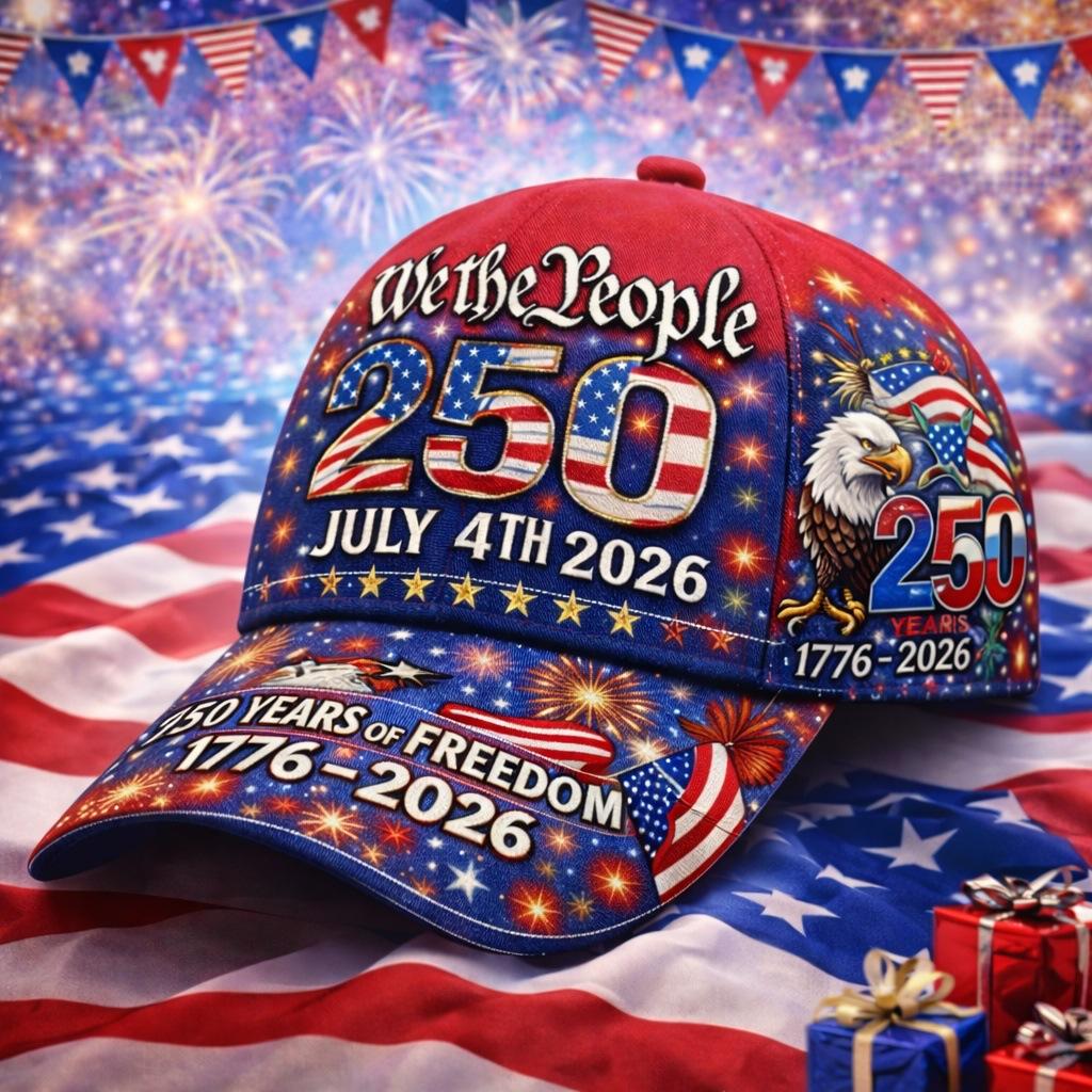D Print Independence Day Commemorative Sunshade Baseball Cap Outdoor Cap Non-embroidered