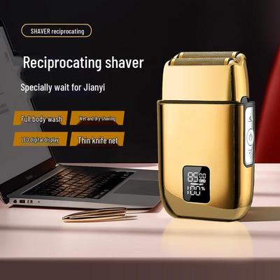 Multi-Functional Electric Shaver: Bald Head, Reciprocating Razor, Digital Display, Washable Hair Clipper, Whitening Feature.
