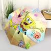 1pc SpongeBob Automatic Folding Umbrella, Portable Collapsible Design, 8-Rib Iron Frame, , All-Season Casual Outdoor Accessory for Christmas Birthday