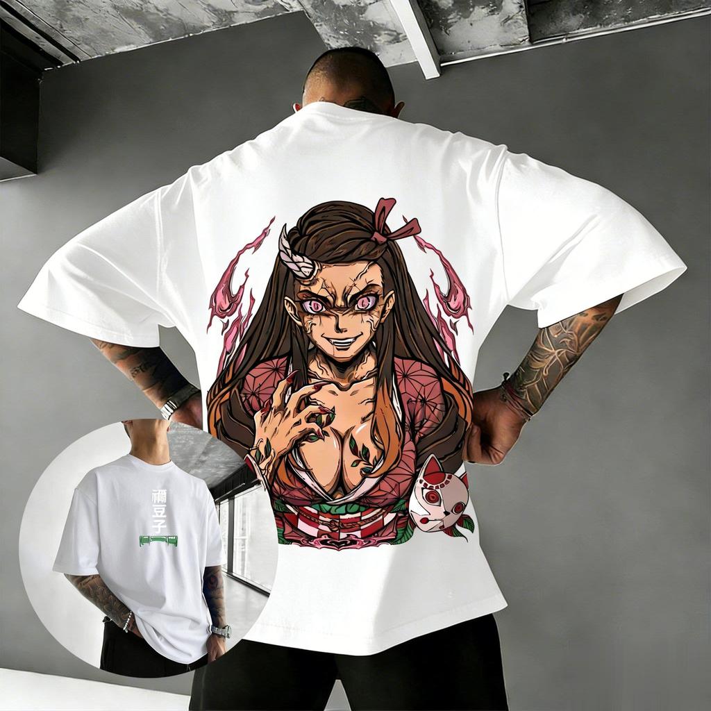 Kimetsu No Yaiba Nezuko Kamado Anime T-Shirt Herren Damen Kurzarm Dämonentöter Grafik-T-Shirt Streetwear Lässige Oberteile 2026 Sommer