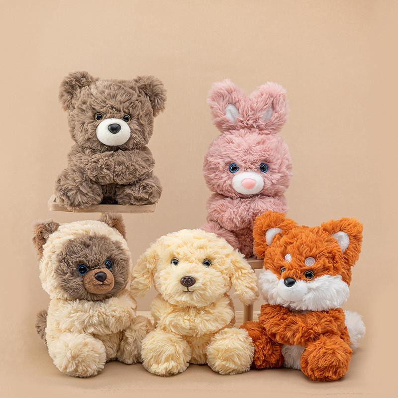 Panda Elephant Cute Fox Rabbit Cartoon Animal Plush Toy For Desktop Decoration