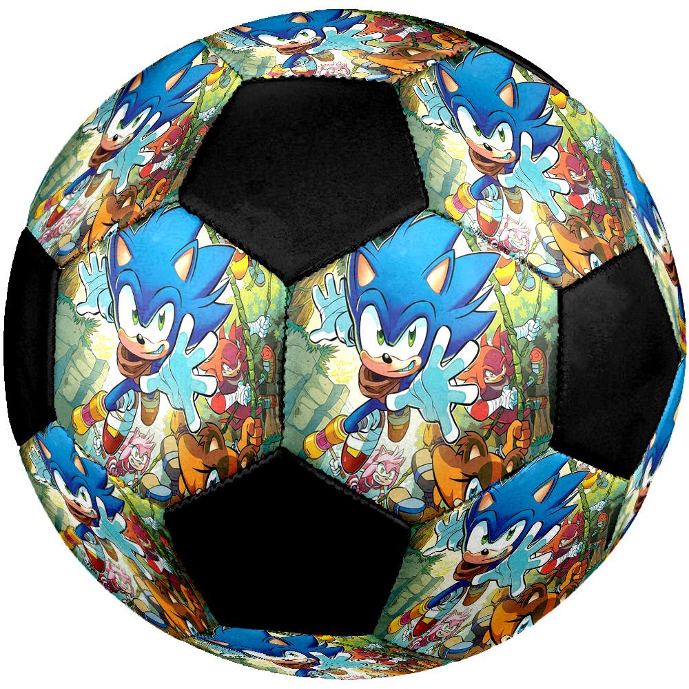 Sonic the Hedgehog Soccer Ball Colorful All Ages Machine Stitched PVC Competition Ready Durable High-Bounce.SIZE5