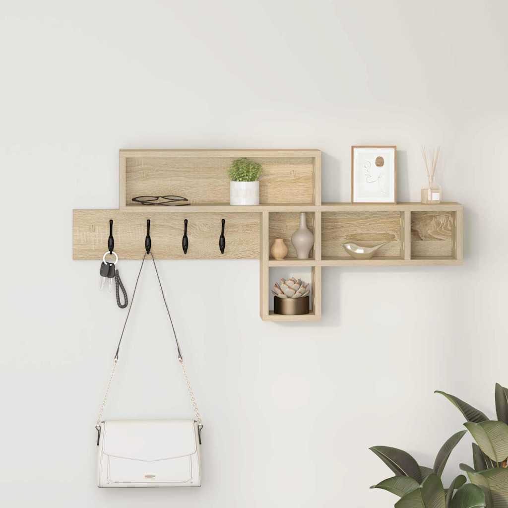 Wall Mounted Nightstand Sonoma Oak 100 x 12 x 43.5 cm