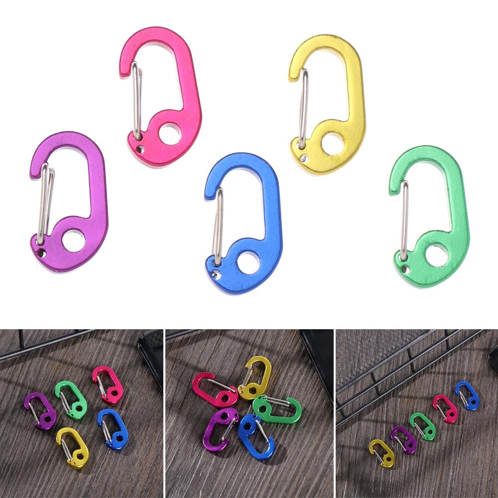 

Брелок Ключниця Підвісний карабін для пляшки з водою Пряжки для рюкзака Карабін для вулиці D-подібна пряжка 5pcs