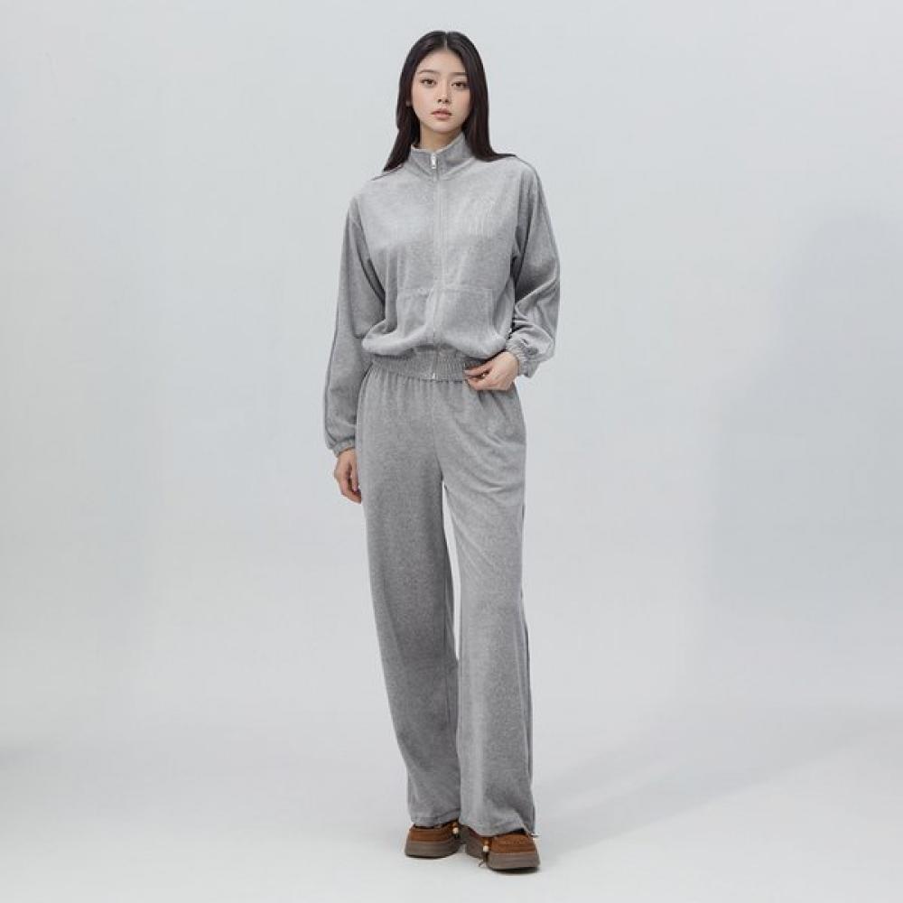 Lap Velour Stripe Wide Pants Ar4wpb60 MG (melange gray)/FF