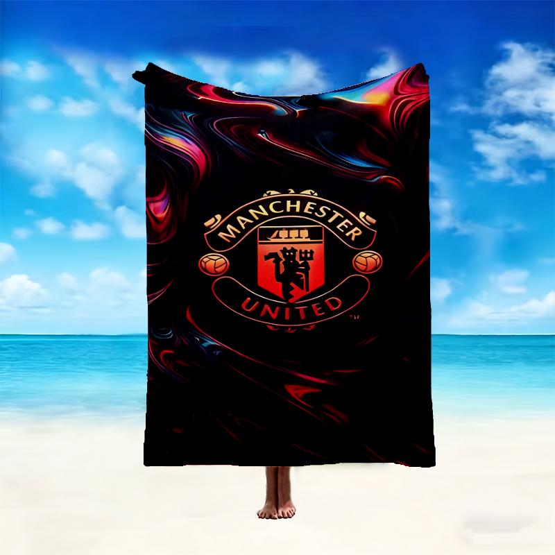 Manchester United Manchester City Pattern Blanket, Cozy Blanket for All-Season Comfort on Sofas, Beds, Office, Car, Camping and Travel