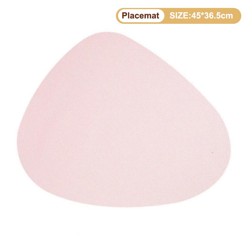Double-Sided Pu Leather Placemat Teacup Coasters Waterproof And Oil-Proof Table Mats Western Restaurant Heat-Insulating Mats