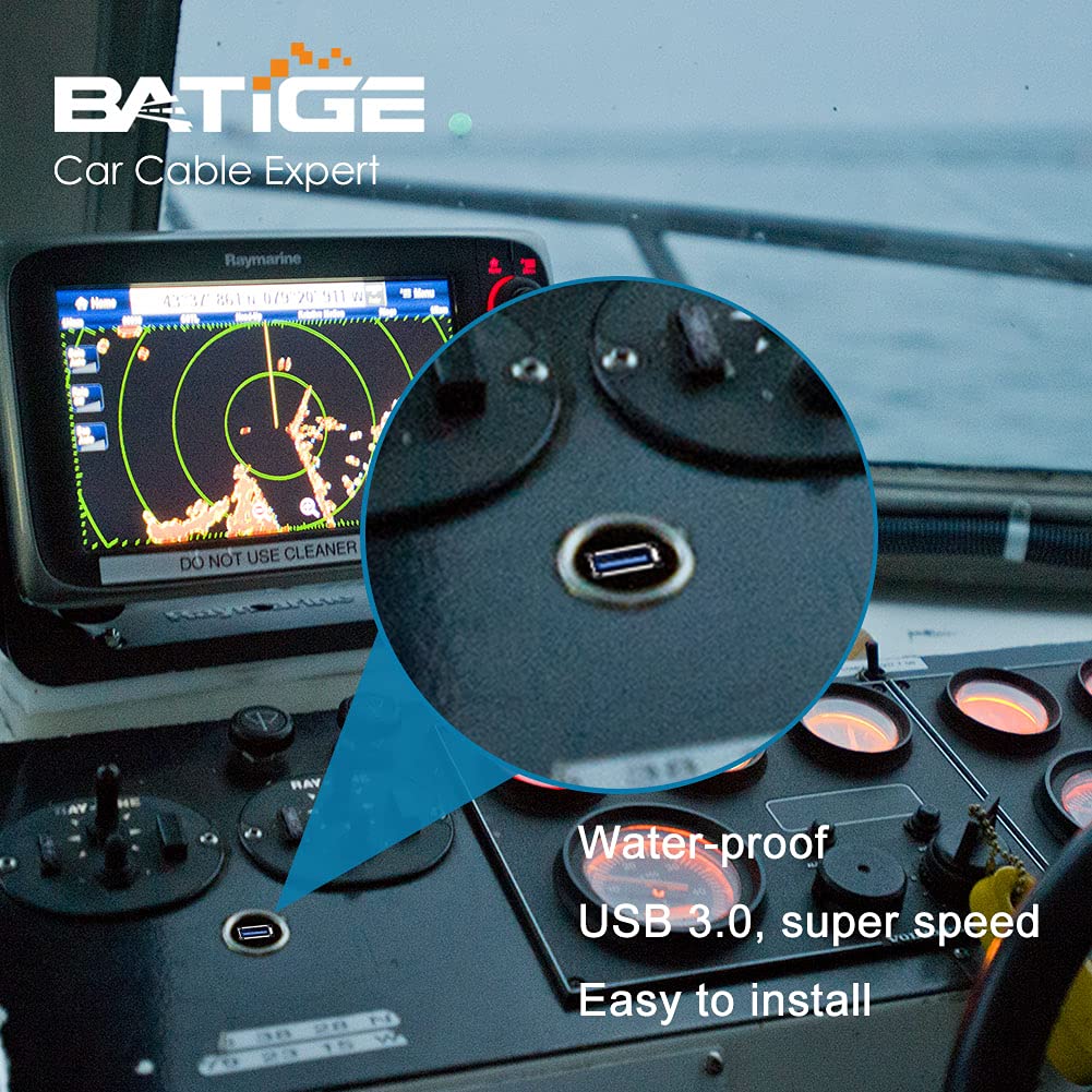 Batige Small USB Male To Female Car Aux Mount Flush Panel Extension Cable Car