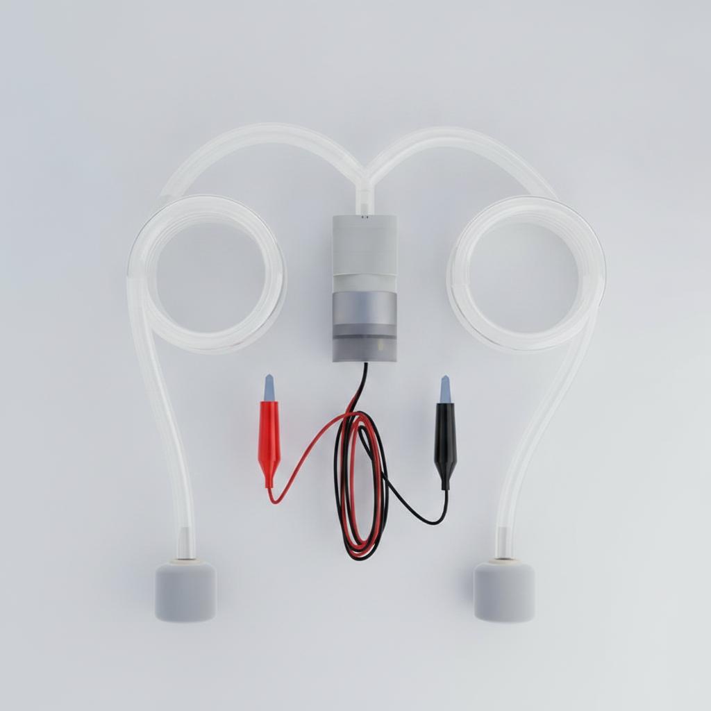 12V Car Oxygen Pump for Live Fish Transport, Portable DC Aerator with Battery Clips Black Shell 370