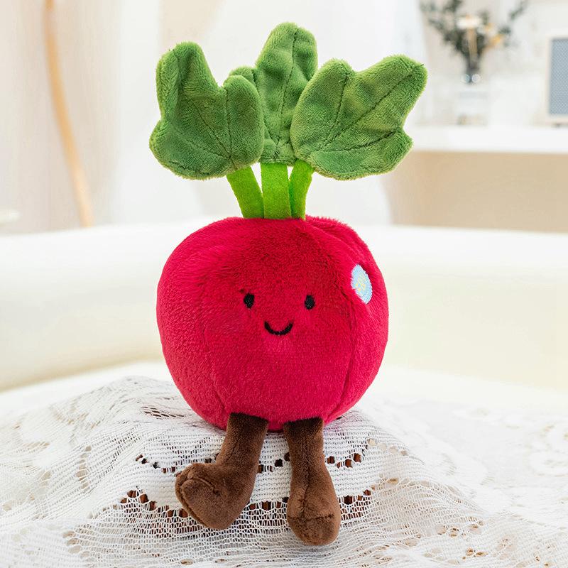 Creative Eggplant Doll Red Umbrella Umbrella Mushroom Doll Cute Vegetable Fruit Shape Plush Toy Boutique Doll