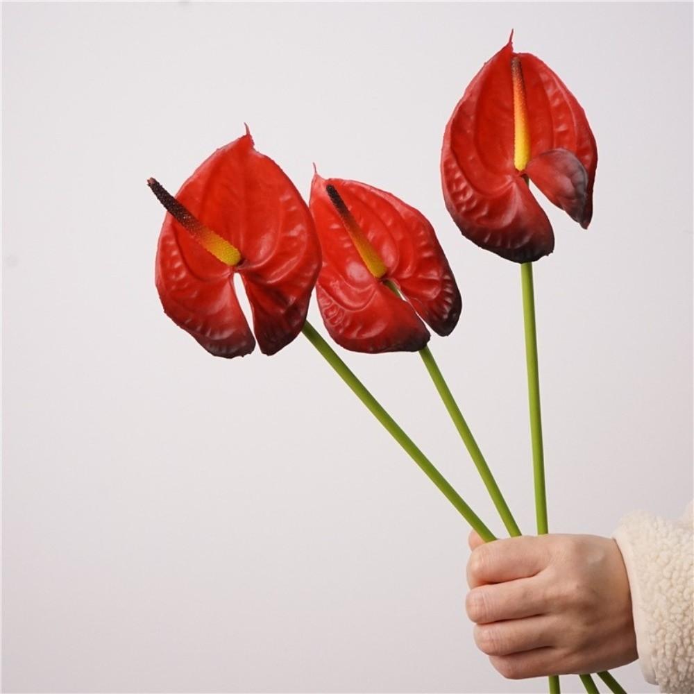 Wedding Background Artificial Anthurium Flower Home Decoration Party Floral Arrangement