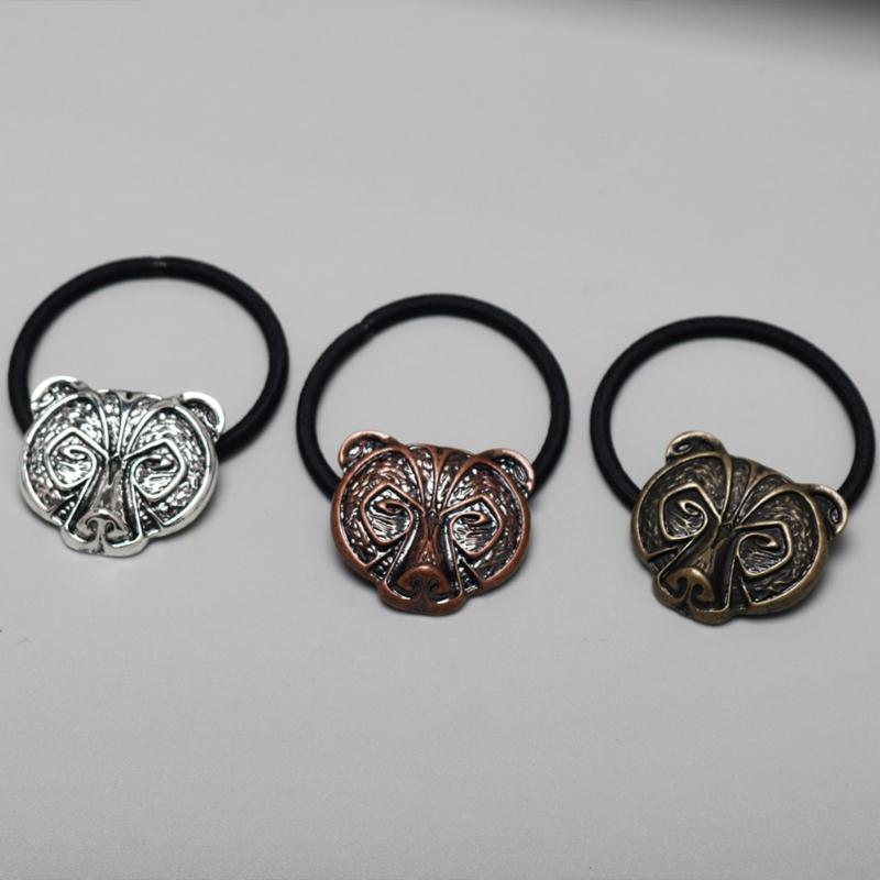 Vintage Elastic Hair Bands Metal Animal Charm Elastic Hair Bands Elegant Ponytail Holders Hair Adornment