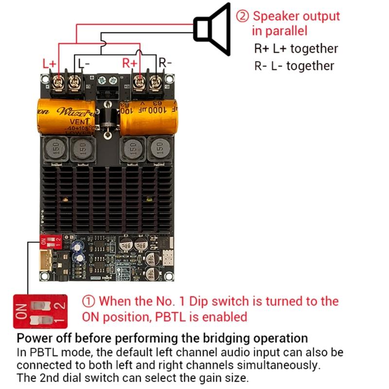 Power Amplifier Board 2001 TPA3221 100Wx2 Bridged Mono 200W Stereo Speaker Power Sound Amplifier Board Module