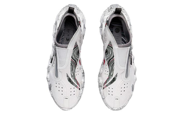 Li Ning Paris Fashion Week Collection Vintage Basketball Shoes Men's Low Top Antarctic Gray AGBR053-1