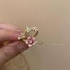 Cherry Blossom Pearl Open Ring for Women - Summer 2024 Fashionable High-End Index Finger Ring