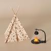 1:12 Scale Camping Tent Model Decoration Simulated Outdoor Tent Ornament Miniature Scene Accessories Doll Small Tent Toy