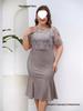 Plus Size Embroidered Patchwork Slimming Dress - European & American Bestseller
