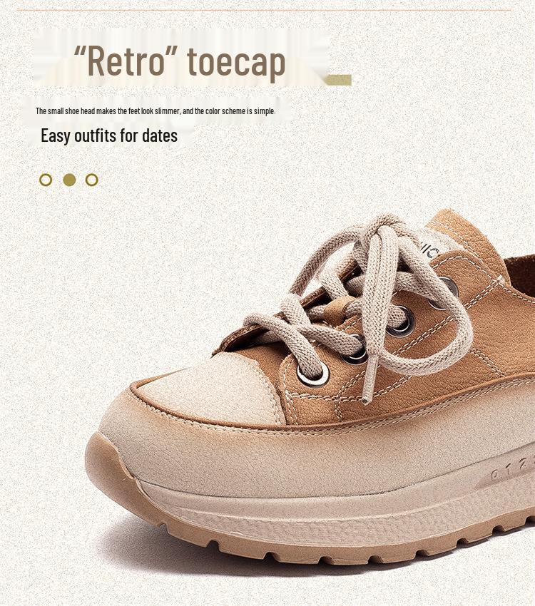 Jayzhou 2025 Retro Mori Round Toe Women's Platform Board Shoes - Autumn/Winter Casual Comfort
