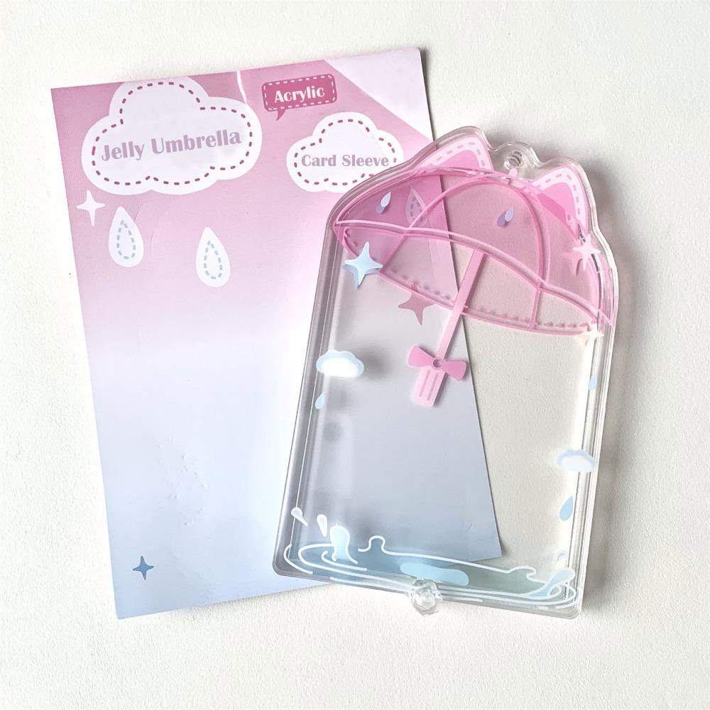 

Cute 3 Inch Card Sleeve Cartoon Acrylic Photocard Holder Umbrella Shape Photo Frame