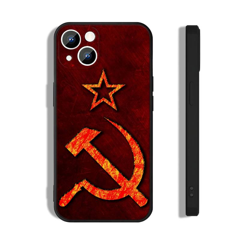 Soviet Union USSR CCCP Flag Phone Case For iphone14 11 12 Pro 8 7 Plus SE 2020 X Pro 14 MAX 12 13 MINI XR XS Soft Phone Covers