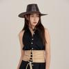 Sun Protection Caps Climbing Hats Western Cowboy Hats Summer Sun Hats PU Leather Sunscreen Caps
