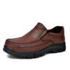 Leather shoes men's 2025 new men's casual leather shoes, genuine leather one-pedal outdoor non-slip thick-soled middle-aged and elderly father shoes