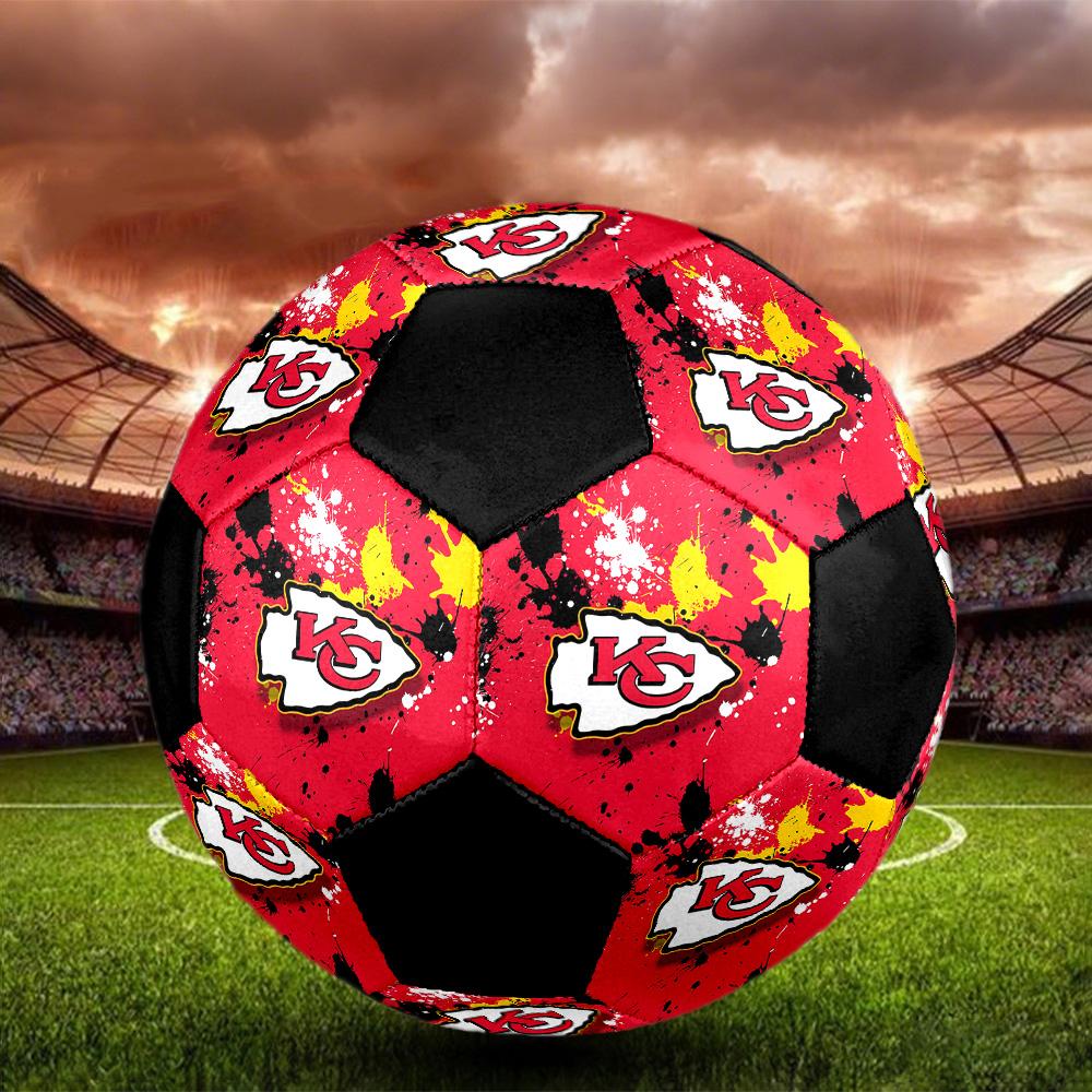 Kansas City Indoor Soccer Ball Colorful All Ages Size 5 Machine Stitched PVC Competition Ready Durable High-Bounce