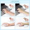 3IN1 Wrist Rest Set Soft and Comfortable Mouse Wrist Guard with Cup Ergonomic Wrist Guard Desk Wrist TKL Mechanical Size Gaming Keyboard White Mat,